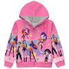 Girls Hoodie 3D Cartoon Jacket Sweatshirt Music Zip Hooded Long Sleeve Tops