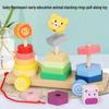 Wooden Animal Pull-Along Toy Set: Caterpillar, Lion, Elephant & Crocodile Walker