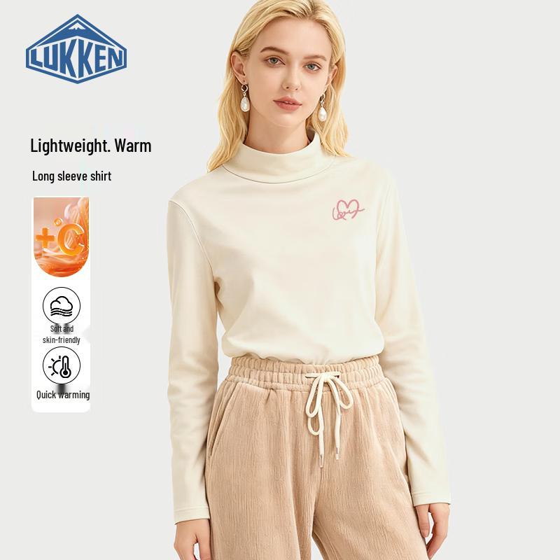 LUKKEN Women s Faux Thermal Turtleneck Long-Sleeve T-Shirt M
