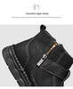 Men's Large Size Handmade Leather Martin Boots - Autumn Mid-top Outdoor Casual Shoes