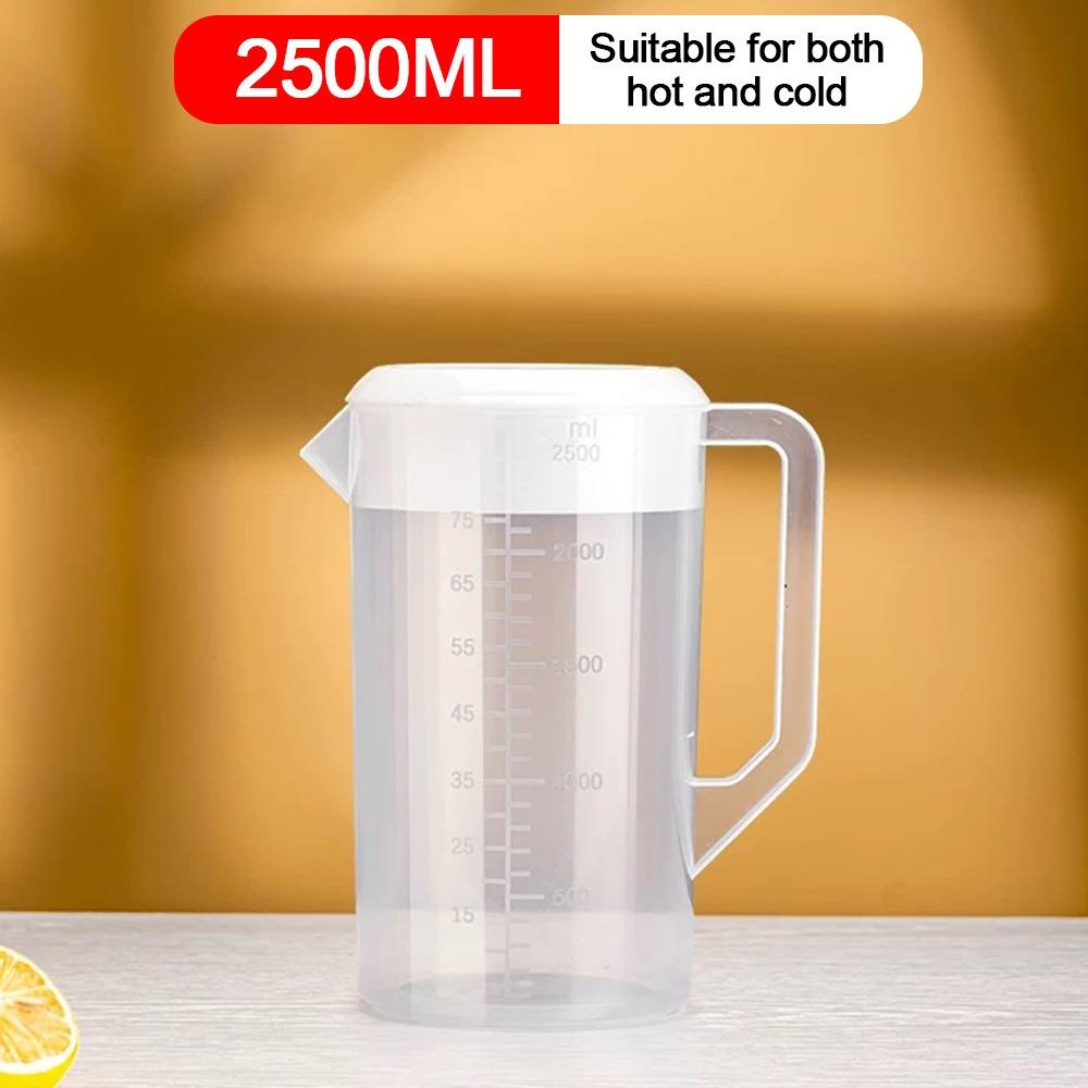 Plastic Container Transparent Water Bottle Graduated Large Capacity Water Pitcher Jug Plastic Pour Measuring Cup Juice