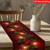 Linen Print Table Cloth Xmas Party Decor Table Runner High Quality Christmas Table Flag  Christmas
