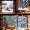 Christmas Window Clings Static Sticker, Decorative Reusable Redbreast Decal, PVC Festive Easy Apply Stickers Holiday Cling for Home Glass Doors