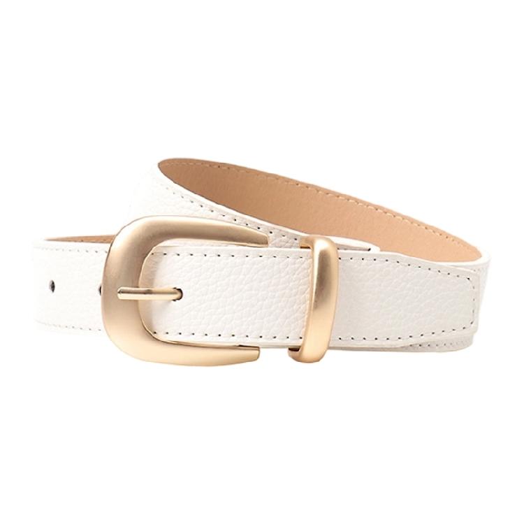 Elegant Skinny Waist Belt Womens Faux Leather Strap Adjustable Gold Buckles Dress Up Essential