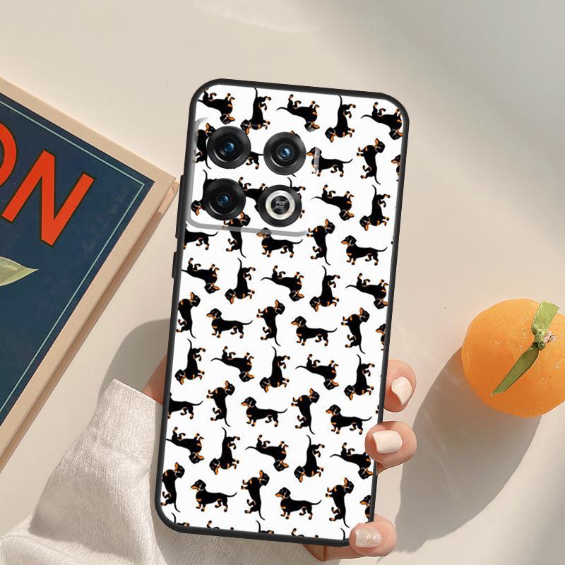 Cute Dachshund Sausage Dog Case For OnePlus 12R 13R 13T 10R 15 13 12 11 10T 8T Nord CE 4 3 2 Lite N20 N30 Nord 5 Cover
