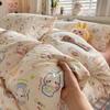 2026 Cloud-Feel Crinkled Cotton Double Gauze 4-Piece Set