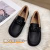 Velvet beanie shoes women's 2025 winter new soft-soled soft-faced mother flat-soled leather shoes warm versatile cotton shoes