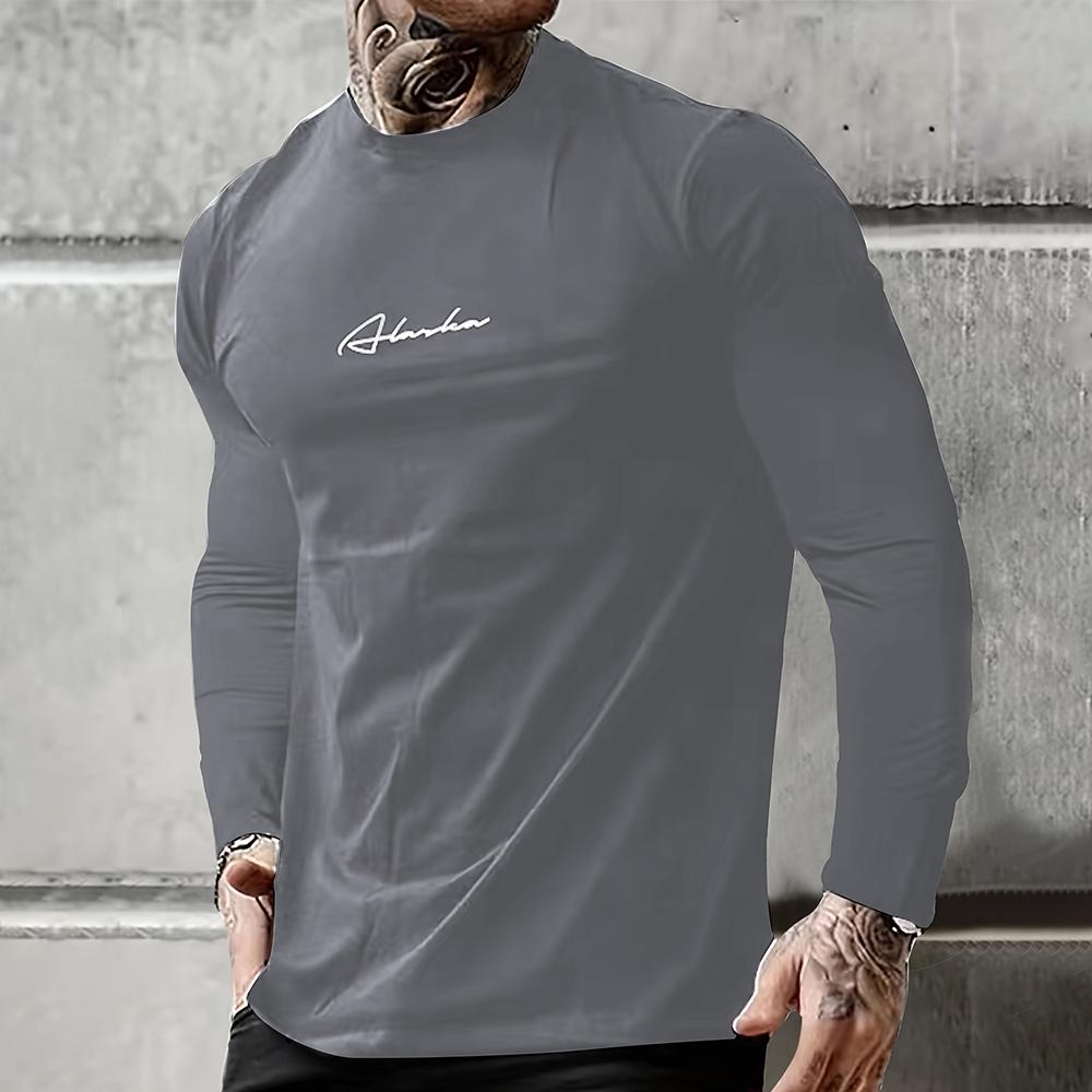 Vintage T Shirt 3D Simple Cross Print Casual Long Sleeve Men's Loose O Neck Comfortable Sweatshirt European Clothing 7Xl