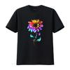 Sunflower Puzzle T Shirt for Women Be Kind Autism Awareness Girls Casual  Tops Black Large Vintage Washed Homme Slightly Unisex