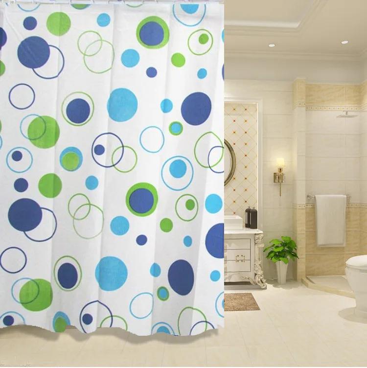 New 180*200Cm Bathroom Curtains Waterproof Shower Curtains With 12Pcs Curtain Hooks Rings Shower Curtain Set