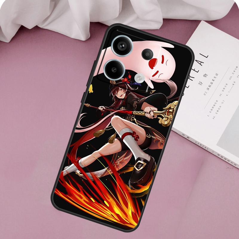 Genshin Impact Hu Tao HuTao Case For Redmi Note 13 Pro 9 10 11 12 Pro Plus 9S 10S 11S 12S Cover For Redmi 12C 10C 13C