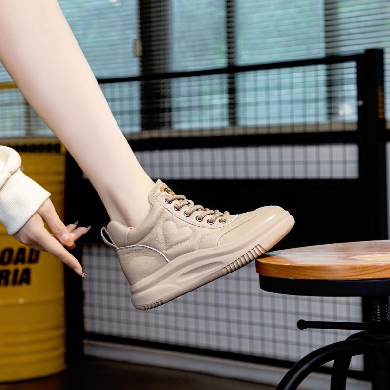 New Soft-soled High-top Shoes Women's Lace-up Casual Shoes Flat Women's Shoes