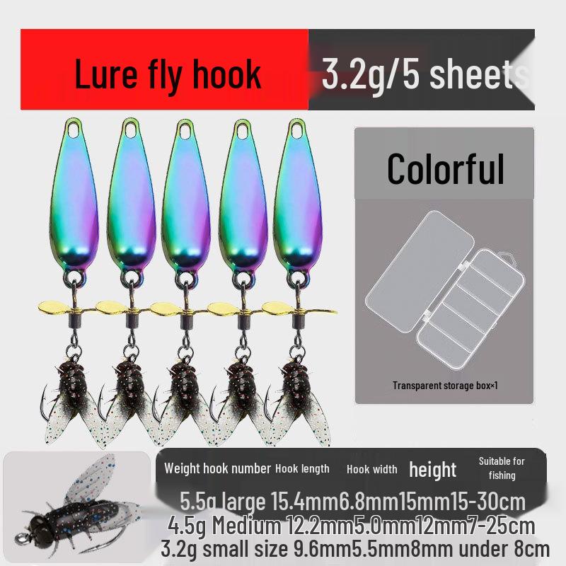 Propeller Spinner Fly Fishing Lure - Micro Soft Bait Hook for White Mouth Fishing
