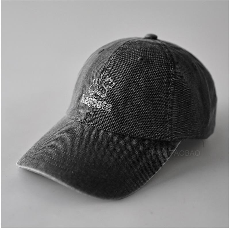 Simple Puppy Embroidery Soft Top Baseball Cap Female Cute Simple Versatile Casual Shade Cap Spring and Summer Sun Baseball Cap