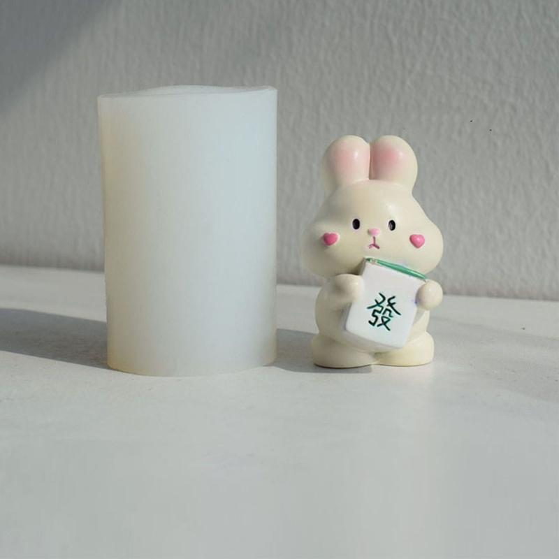 Cartoon Rabbit Chocolate Silicones Molds Cute Rabbit Fondant Decors Molds for DIY Decoration Making Soap Candle