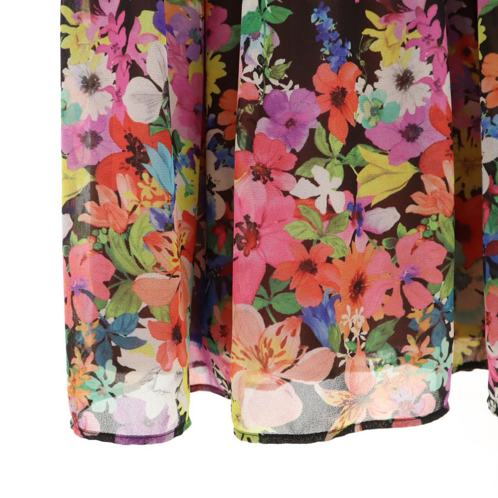 TOCCA Made In Japan Floral No Sleeve Knee-length Dress 4 Black Women Used