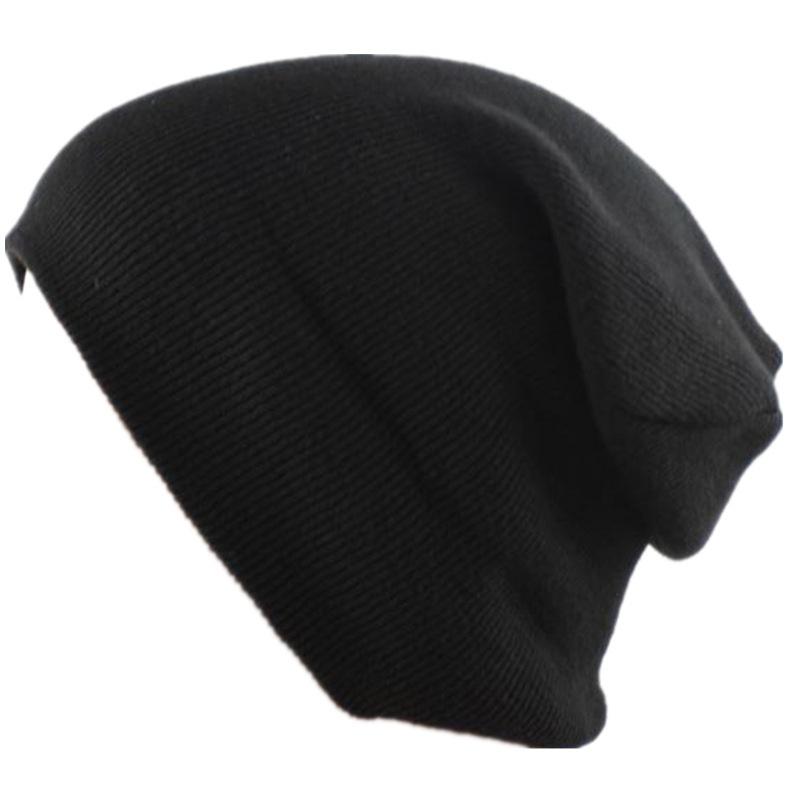 Big Head Circumference Solid Color Thread Hat Big Head Monochrome Knitted Hat Cotton Thread Men's Hat Winter Thermal Hat