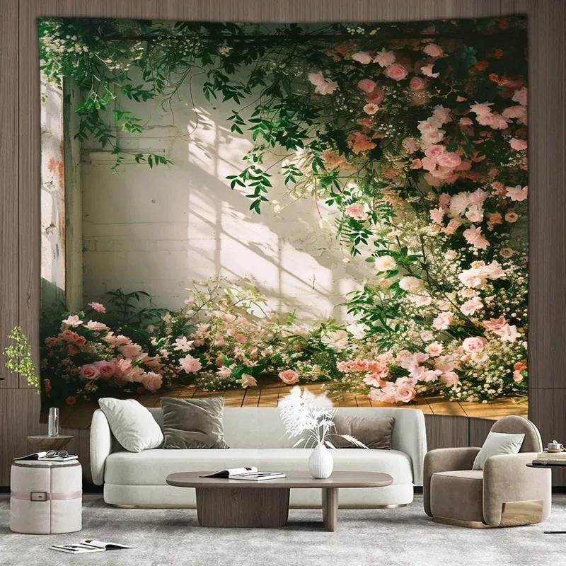 

Красивый открытый садовый гобелен для офиса, гостиной, украшения, домашний настенный гобелен 200x150cm