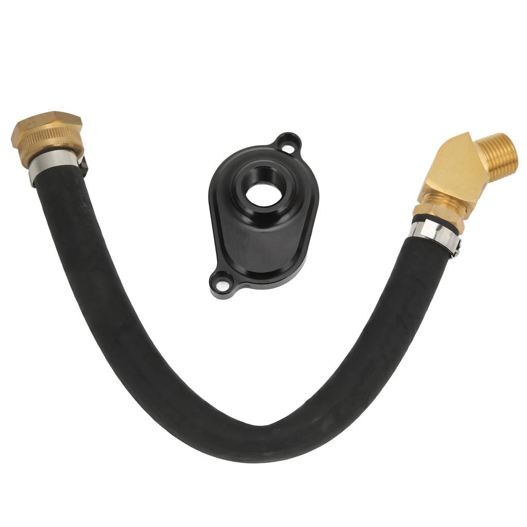 Zestaw do płukania chłodnicy oleju z anodowanym aluminiowym adapterem Zamiennik dla Ford Powerstroke 6.0L 2003‑2010