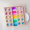 Rainbow Gemstone Cube Set: Acrylic Translucent Sensory Educational Building Blocks for Kids