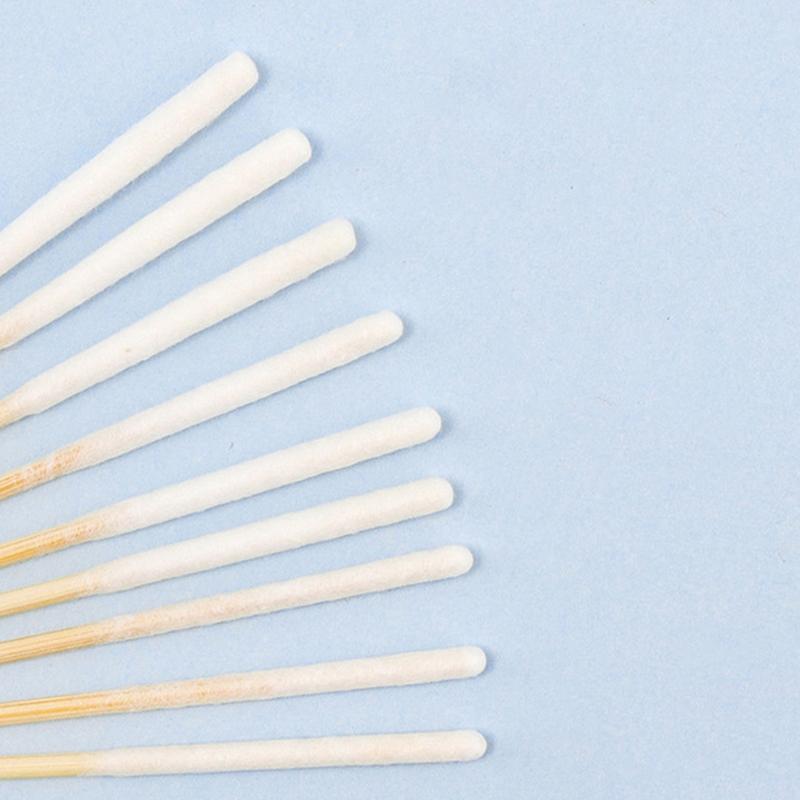 30/90Pcs Disposable Longer Cotton Swab Brush Lint Free Micro Brushes Wood Cotton Cotton Swab Brush Make Up Brushes