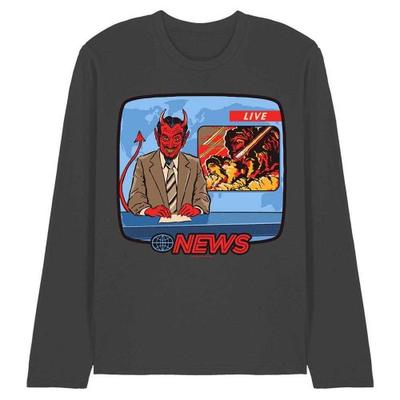 Steven Rhodes Unisex Adult Breaking News Long-Sleeved T-Shirt