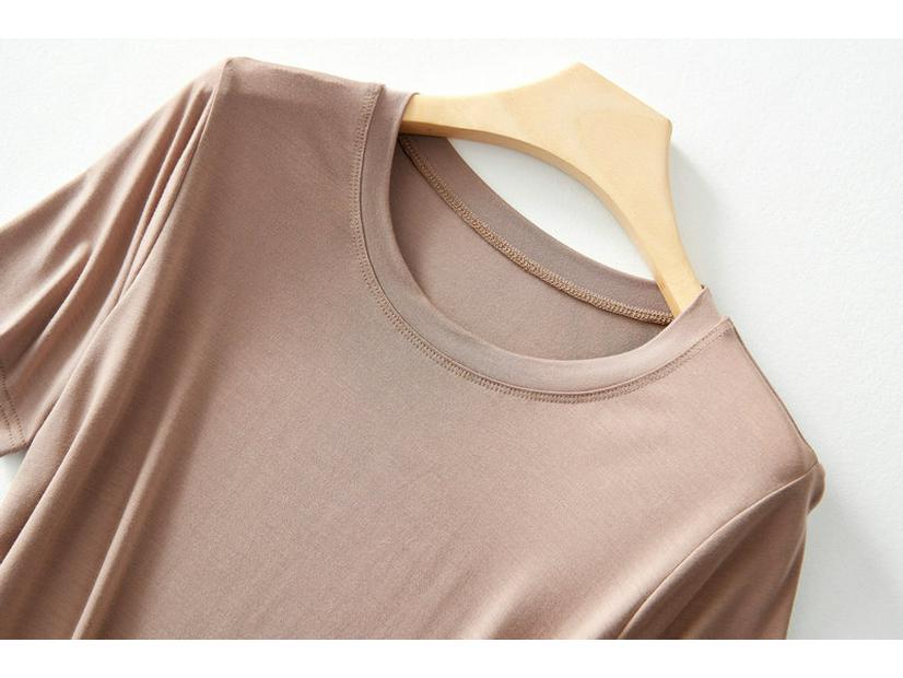 2022 Frühling/Sommer Damen Locker Modal Rundhals Kurzarm T-Shirt