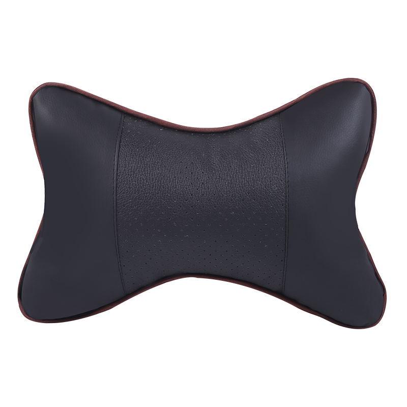 

Universal Car Leather Headrest Neck Pillow for All Seasons – Multifunctional Bone Design чорний