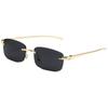 Leopard Head Frameless Sunglasses With Uv400 Protection For Fashionable Outdoor Wear
