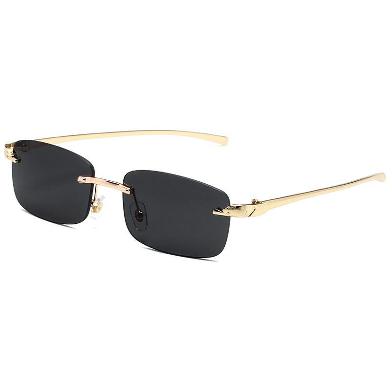Leopard Head Frameless Sunglasses With Uv400 Protection For Fashionable Outdoor Wear