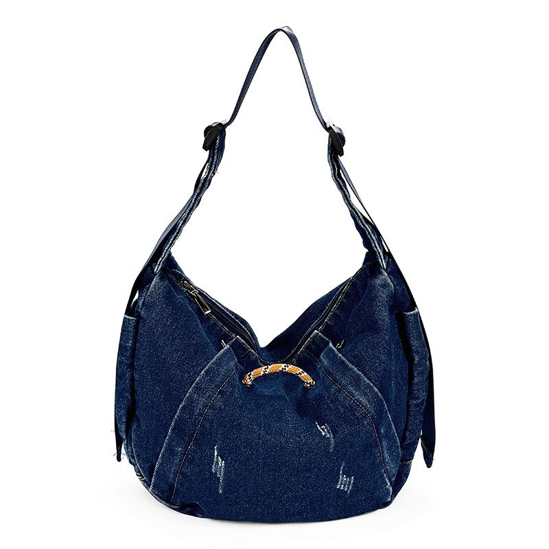 Large Capacity Denim Bag Women's Shoulder Crossbody Bag
