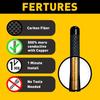 3inch Car Antenna Carbon Fiber Radio FM AM Antena Black Kit Universal W/ Screw A