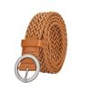 Wax Rope Woven Belt Women'S Non-Porous Belt Dress Jeans Belt