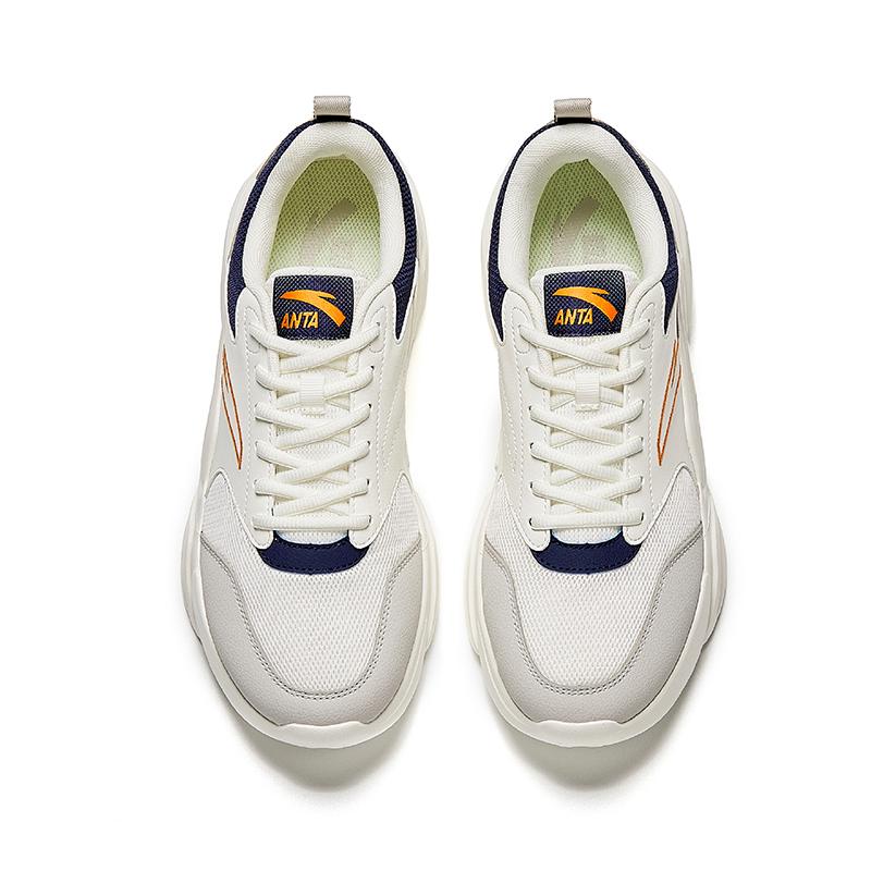 New Anta Life Collection Abrasion Resistant Breathable Low top Casual Shoes Men's White Gray Blue 912538828-4