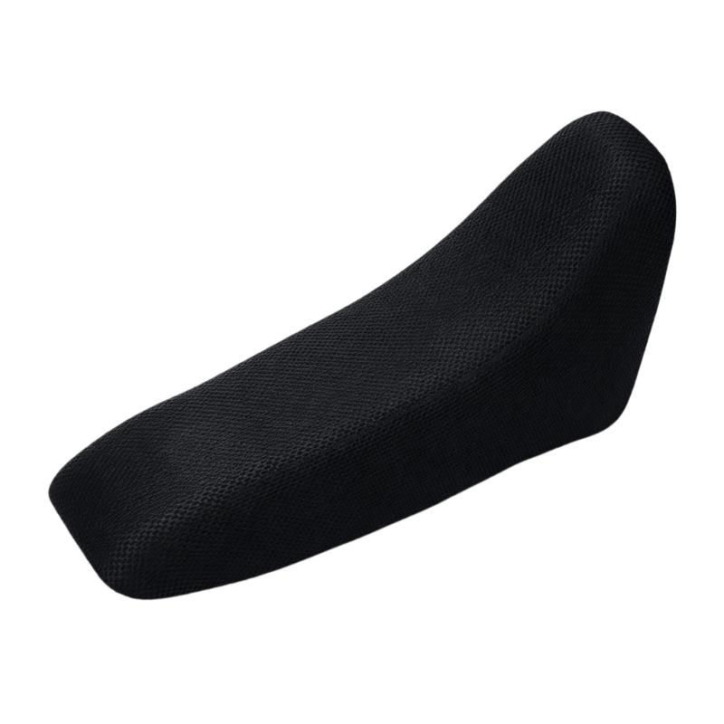 Black Leather Motorcycle Seat for the Stated 49CC Youth Bike Type, Contoured Replacement with Fine Textured Finish and High Rear,