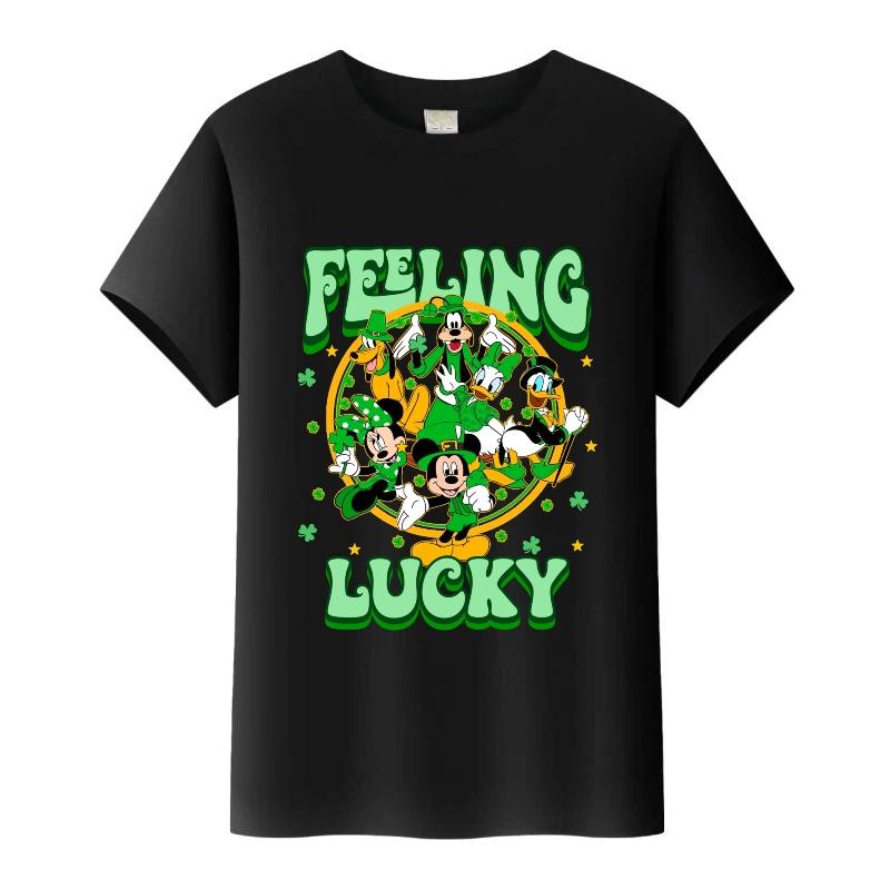 Disney Characters Feeling Lucky St. Patrick s Day T-shirt XXXL