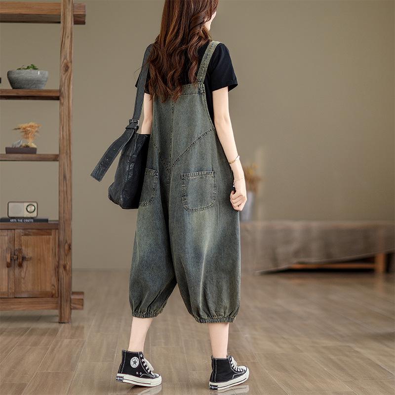 Women's Summer Loose-Fit Denim Overalls