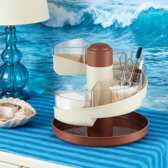 Rotating Spiral Serving Tray Divided Serving Bowls Removable Snack Boxes Organizer for Meal Prep Fruits Nuts