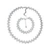 Heavy-duty woven fairy-style sparkling lace necklace and bracelet set with natural freshwater pearls, a luxurious two-piece set available for