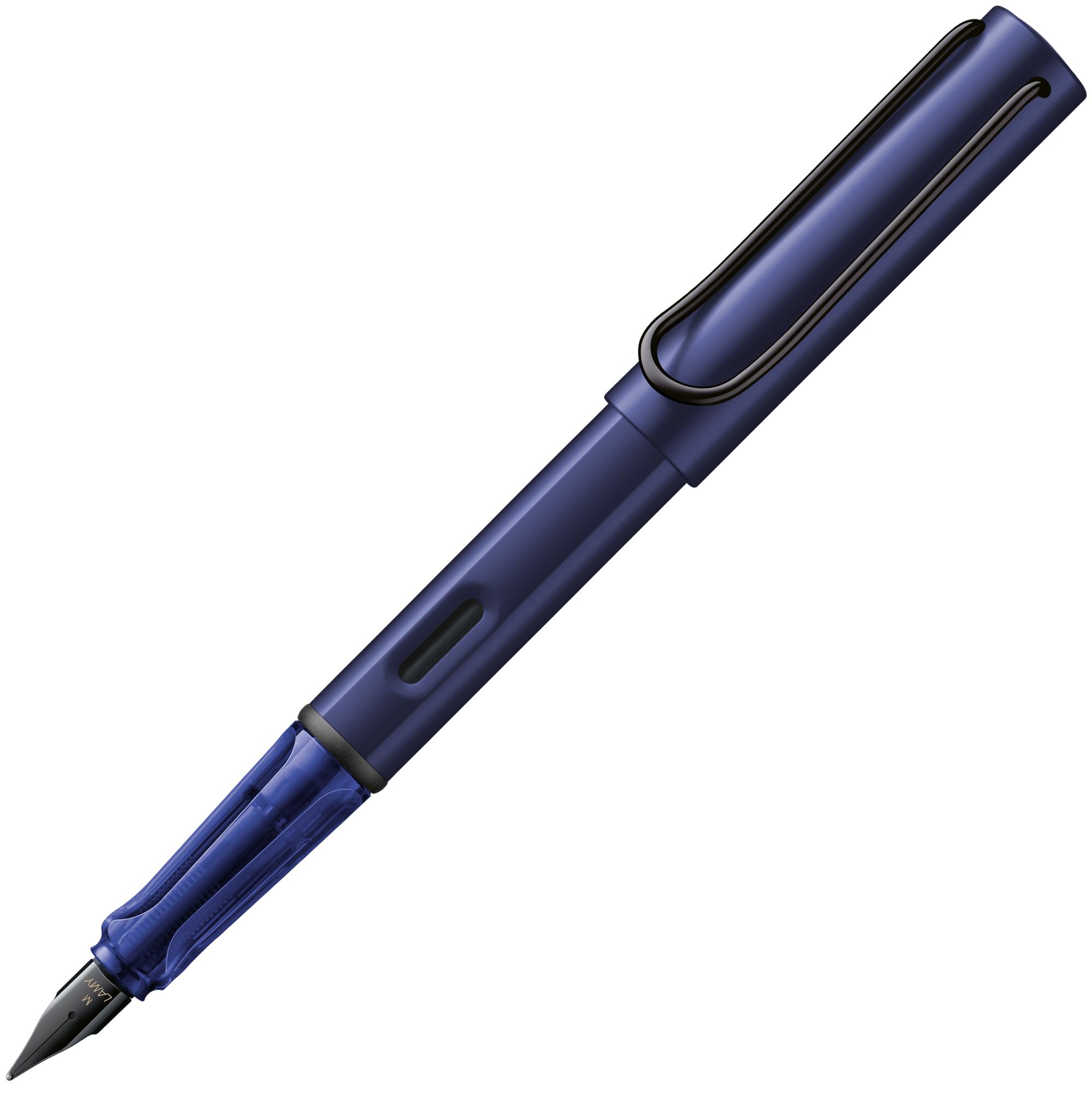 

LAMY Dark Dusk Medium Fountain Pen with Ergonomic Grip and Polished Steel Nib Lightweight Aluminum Body Includes LAMY T10 Blue Cartridge AL-STAR - - -