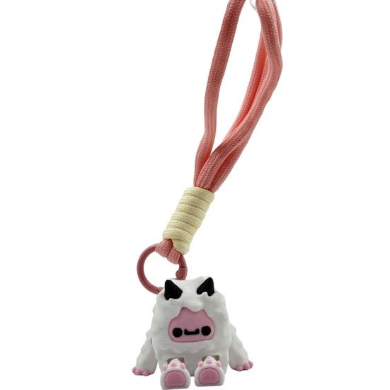 3D-printad snögubbe nyckelring Rörlig ledad ledad snögubbe nyckelring Hängande dekoration Ryggsäck Väska Handväska Berlock