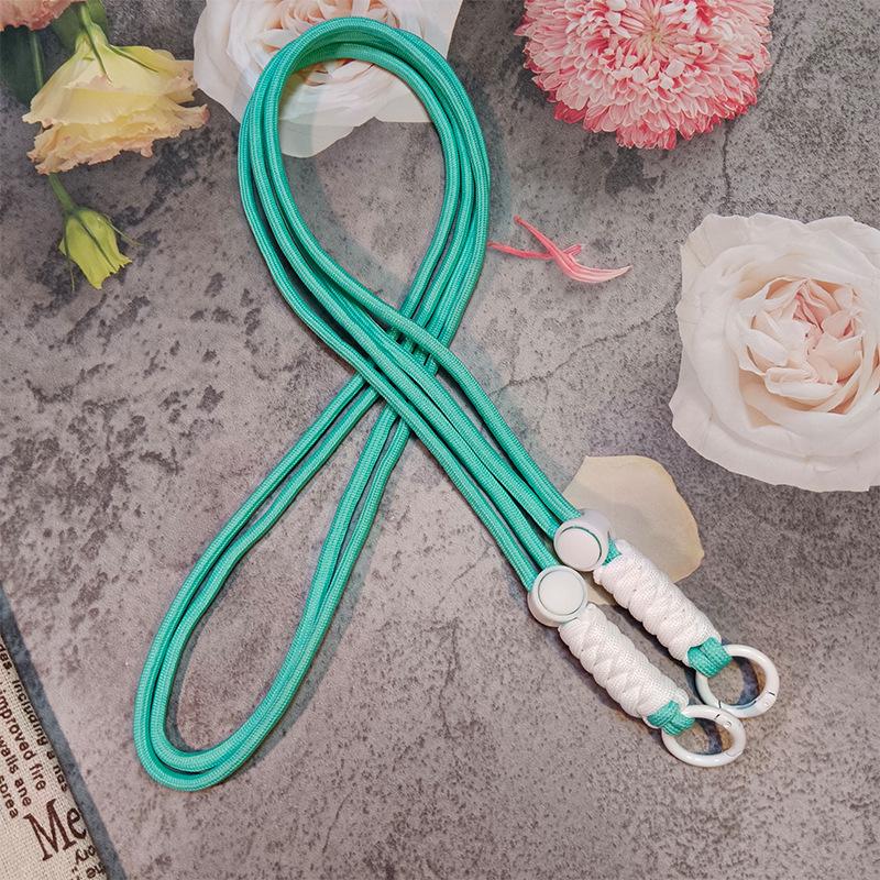 Lanière de téléphone croisée tressée réglable anti-perte avec clip arrière et sangle pour gants de ski