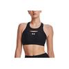 Under Armour Solid Logo Print Multi-Layer Medium Intensity Sports Tank Top Women Tops Black 1374528-001