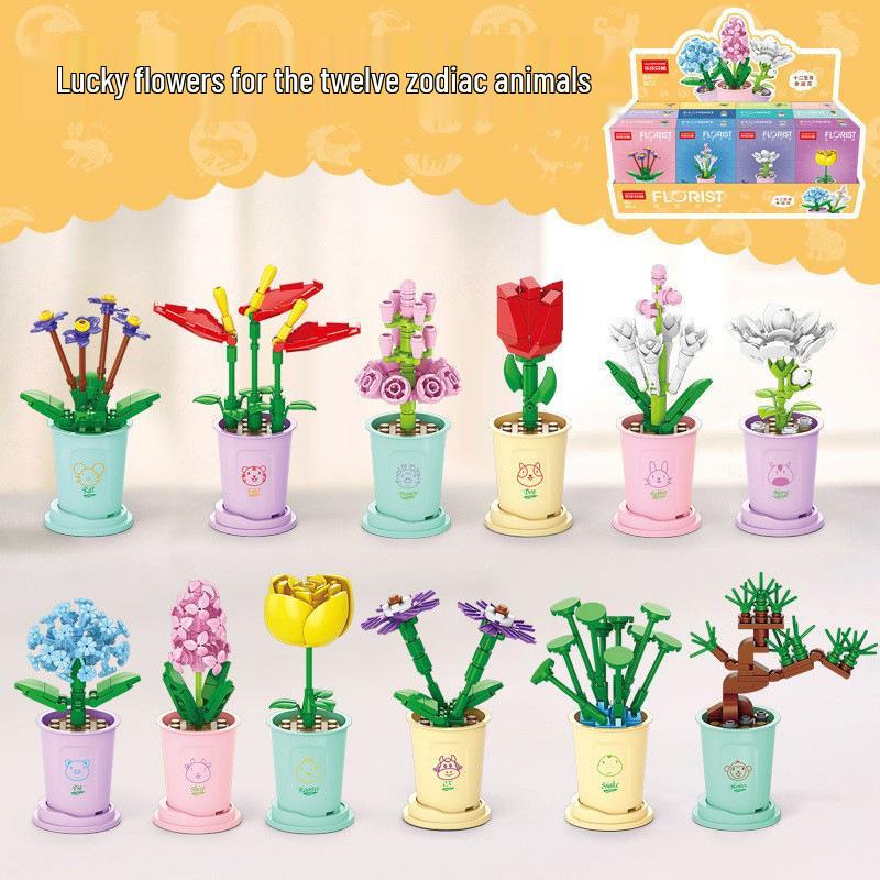 Cartoon Figurine Compatible Lego Bricks: Educational Micro Bricks Assemble Toy for Children