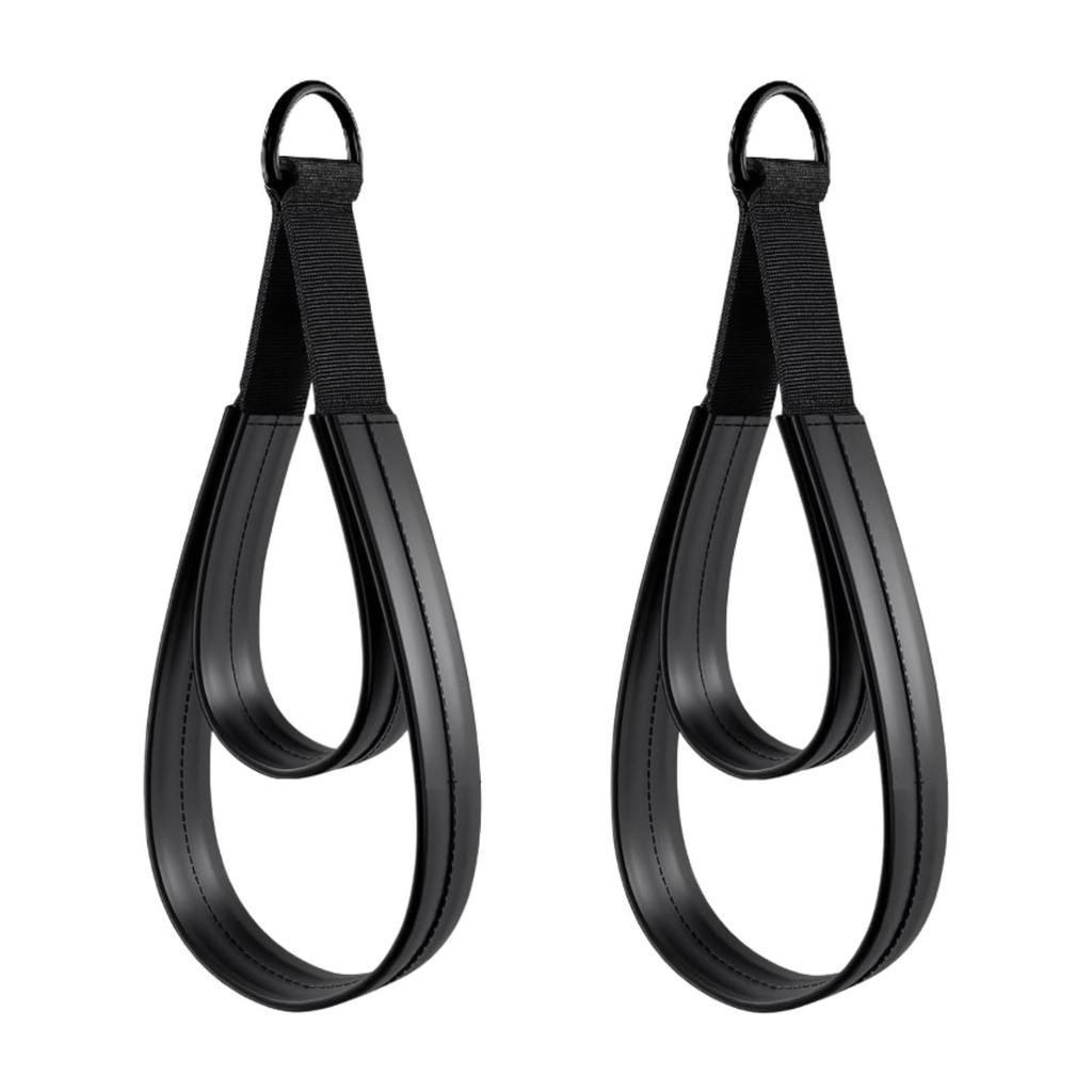 2x D-Ringe Riemengriff Heimtrainingszubehör Pilates Doppelschlaufengurte für Reformer für Arme Anfänger Yoga Damen Herren Fitnessstudio