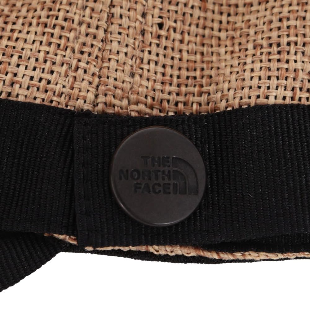 North Hike Removable Chin L [The Face] Cap, Unisex, Straw, Compact, Washable, Strap, Natural,