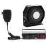 200W DC 12V Siren Set Speaker 8 Tones 130dB Loud Sound with 2 LED Lamps Interface Universal for Vehicles