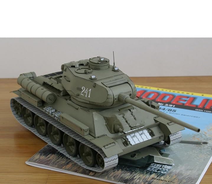 3D Assembly Model Papercraft World Military Weapons Scale 1/25 (T-34/85)