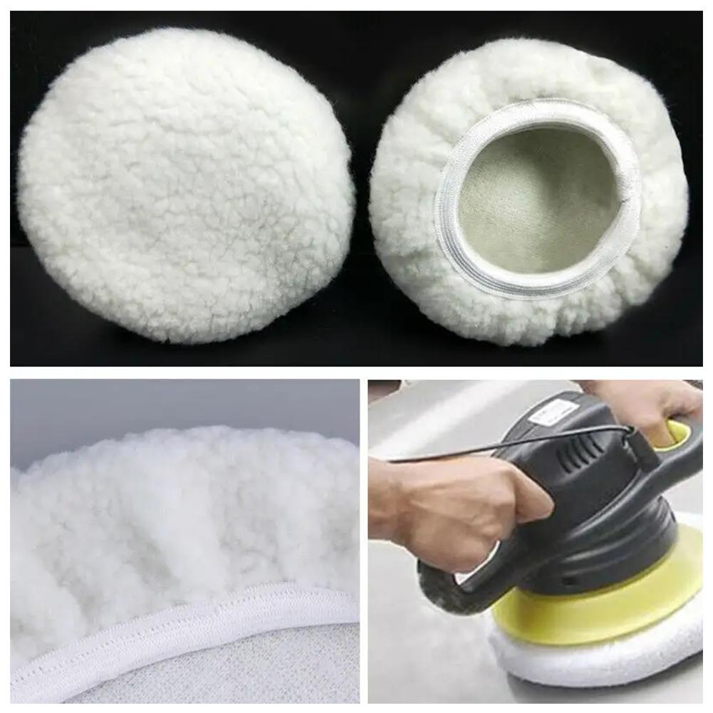 6Pcs Drill Car Polisher Wool Polishing Machine Wax Pads Car Buffing Pads Sponge Foam Kit for Auto Polishing Sanding Waxing