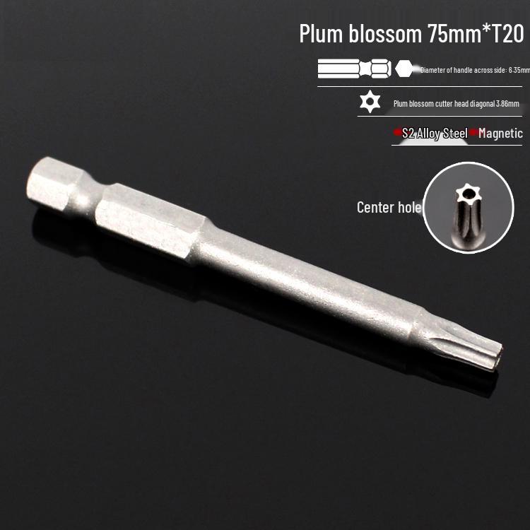 Magnetic 50mm Star Screwdriver & Hex Bit Set for Electric Drills